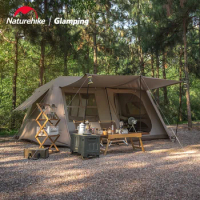 Naturehike Village13㎡ Automatic Tent Outdoor Camping Luxury Automatic Tent Waterproof Sunscreen Exquisite Two BedroomsOne Living