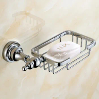 Chrome Soap Dishes Wall Mounted Soap Dish Soap Holder Box Soap Basket Holder Bathroom Accessories Nba909