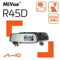 Mio R45D 1080P GPS區間測速倒車顯影雙鏡後視鏡行車記錄器《32G+拭鏡布+保護貼》