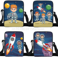 Spaceship / Astronaut Messenger Bag for Teenagers Girls Handbag Spaceship Galaxy Shuttle Women Shoulder Bag for Travel Book Bags