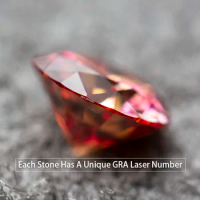 Magenta Colored Moissainte Stone Lab Diamond VVS1 Passed Diamond Tester with GRA Report