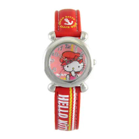 Hello Kitty進口精品時尚手錶-快樂出航(紅)