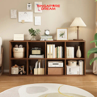 4/6/8 Grid Book Shelf Display Storage Rack Wooden Cabinet for Living Room & Office & Cozy Reading No