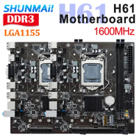 H61 Desktop Motherboard Supports M.2 NVME LGA1155 Computer Motherboard SATA2.0 PC Mainboard DDR3 USB 2.0 for I3 2130/ I5 3470CPU