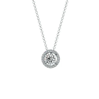 【彩糖鑽工坊】GIA 鑽石 1克拉 天然鑽石 E成色 頂級北極光車工(頂級車工+3EX+八心八箭 18K 鑽石項鍊)