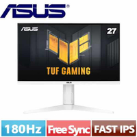 ASUS華碩 27型 TUF Gaming VG27AQL3A-W 電競顯示器 白