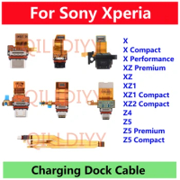 USB Charging Port Charger Dock Connector Flex Cable For Sony Xperia X XZ XZ1 XZ2 Z4 Z5 Compact Premium Parts Replacement