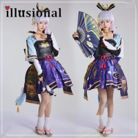 illusional Genshin Impact Kamisato Ayaka Cosplay Costume Anime Kamisato Ayaka Dress Halloween Costumes