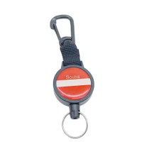 2021 Scuba Diving Anti-lost Spring Scalable Black spray paint 316 Stainless steel wire Lanyard Under Water TEC Dive Safety Tool