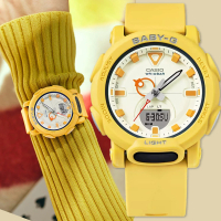 【CASIO 卡西歐】BABY-G 戶外風格手錶-芥末黃(BGA-310RP-9A)