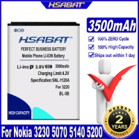 HSABAT 3500mAh BL-5B Battery for Nokia 3230 5070 5140 5200 5300 5500 6020 6021 6060 6070 6080 6120 6