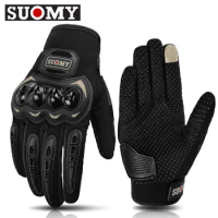 SUOMY Motorcycle Riding Gloves Men Touchscreen Motocross Protection Gear Wear-resistant Motorbike Gloves Comfortable Breathable