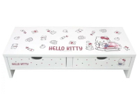 【震撼精品百貨】Hello Kitty 凱蒂貓~日本Sanrio三麗鷗 KITTY 螢幕桌上置物櫃 收納架*87538