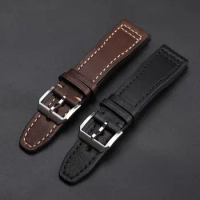 20 21 22MM Watch Accessories Strap FOR IWC PILOT'S Watch Band High-end Quality Leather Pin Buckle Watch Bracelet Brwon Black