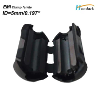 Inner 5mm 0.2''EMI Filter Ferrite Chokes Ferrite Clip Ferrite Clamps Ferrite Core 80ohm 100MHz,200pcs/lot