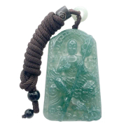 【琪臻珠寶】天然A貨翡翠藍水地藏王菩薩吊墜(地藏菩薩_手工精雕_糯冰種翡翠_年中慶618限定)