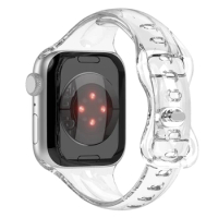 Sports correa for apple watch serie 7 6 5 4 40mm 41mm 45mm 44mm band TPU clear strap for iwatch 3 38mm 42mm applewatch se band