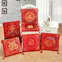 中式婚慶椅墊實木坐墊跪拜墊榻榻米墊餐椅墊綢緞面料仿古茶椅墊。