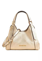 MICHAEL KORS Michael Kors Arlo Small Pebbled Leather Crossbody Bag Pale Gold