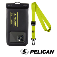 美國 Pelican 派力肯 Marine 陸戰隊防水漂浮手機袋 - 黑/萊姆綠色