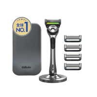 【Gillette 吉列】極光系列刮鬍刀-1刀架1旅行盒5刀頭