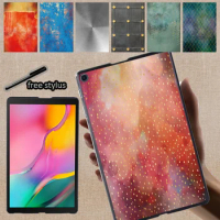 Tablet Case for Samsung Galaxy Tab S7 11/Tab S6 Lite 10.4/Tab S6 10.5/Tab S4 10.5/Tab S5e 10.5 Background Print Back Shell Cover