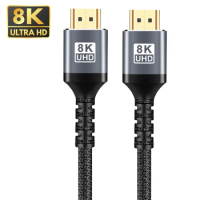 High Quality 8K 60hz HDMI Cable 4K 120Hz UHD Braided HDMI 2.1 Cable Cord for Laptop Monitor Fire TV for 1m 2m 3m 5m