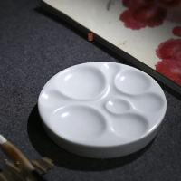 Ceramic Palette Gouache Palette Chinese Painting White Porcelain Plate Art Watercolor Painting Supplies Pallet Watercolor