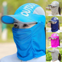 Summer UV Protection Breathable Detachable Shade Hat Baseball Cap Sunshade Sun Hat Beach Cap