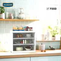 NAIBA Tempat Penyimpanan Makanan Tertutup Bahan Plastik PUTIH Transparant Bening FOOD CABINET BISTRO