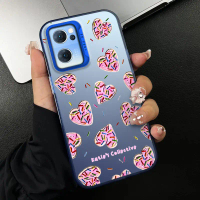 Sarung telefon untuk OPPO RENO 7 F21 PRO 4G F21S PRO 4G RENO7 4G, jantung Sarung, separa lutsinar, u
