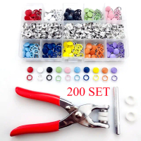 Set Tang Kancing Jepret Snap Button Plier Fastener 200 PCS
