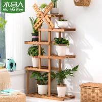 花盆架陽臺花架防腐實木質多層室內落地多肉客廳花架子盆栽植物架