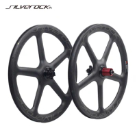 SILVEROCK 451 406 5 Spokes Carbon Wheels 20in 22in Centerlock Disc Brake Clincher for FNHON D8 Tern Vigor Folding Bike Wheelset