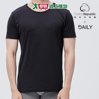 棉花共和國 台灣製 沁爽吸濕排汗圓領短袖 M-XL 透氣快乾 柔軟舒適 特殊雙面織紋 男內衣 上衣【愛買】