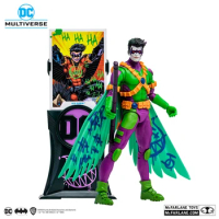 In Stock Mcfarlane Anime Red Robin Batman White Knight Jokerized Toys Action Figure Dc Multiverse Gold Label Collection Figurine