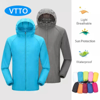 [TK ขายร้อน] แจ็คเก็ตกันฝนผู้หญิงผู้ชาย VTTO 10 สี แจ็คเก็ตกันน้ำฤดูร้อน สำหรับวิ่ง ปีนเขา กันลม น้ำ