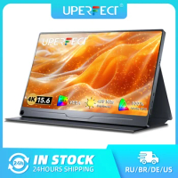 UPERFECT Truely 4K Computer Monitor 15.6" UHD FreeSync 450 Nits HDR IPS Screen Eye Care Gaming Display with VESA Speakers