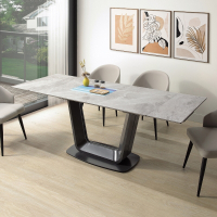 MUNA家居  康托爾6.6尺岩板伸縮餐桌(938)(不含椅)   200X80X78cm
