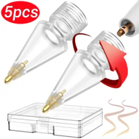 5/1Pcs Pencil Tips for Apple Pencil 1/2 Metal Pen Tip Wear-resistant for iPencil iPad Pro Replacement Touchscreen Pen Spare Nib
