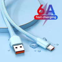 Olaf 6A 66W USB Type C Cable For Huawei Mate 40 P30 Xiaomi 11 Oppo R11 Oneplus Realme Fast Charge USB-C Charger Cable Data