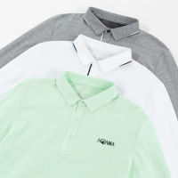 【HONMA 本間高爾夫】男款機能長袖POLO衫 日本高爾夫專業品牌(M~XXL 白色、薄荷綠任選HMIC700B841)