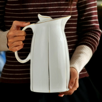 陶瓷涼水壺大容量超大家用耐高溫套裝歐式茶壺開水夏季冷水壺大號