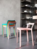 北歐塑料凳子加厚家用客廳方凳簡約現代餐廳吃飯塑膠椅子餐桌高凳