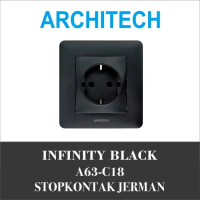 ARCHITECH INFINITY A63-C18 BLACK Stop Kontak - Colokan Listrik