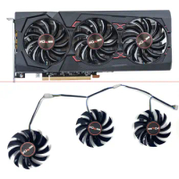 NEW Cooling Fan Replacement 3PCS 75MM 4PIN FD7010H12S FDC10H12D9-C PULSE RX 5600 XT GPU FAN For SAPPHIRE RX 5600 XT 6G Fans