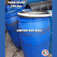 TONG BIRU FILTER KOLAM IKAN KOI 160 LITER MEDIA FILTER