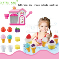 Children's ice cream bubble machine bathroom toy baby bath bath foam maker Improving hands-on ability the best gift E25