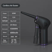 Cordless Air Duster Compressed Air Blower Electric Air Duster for Computer Keyboard Camera Cleaning Small Appliances