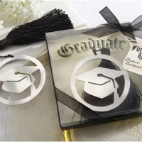 20PCS/LOT "The Next Chapter" Graduation cap bookmark with Elegant black tassel graduate party and gifts party souvenirs